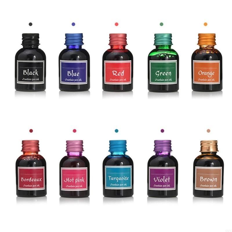 10 colores, 1 botella de tinta - Fountain Pen Bottled Ink reseña y precio