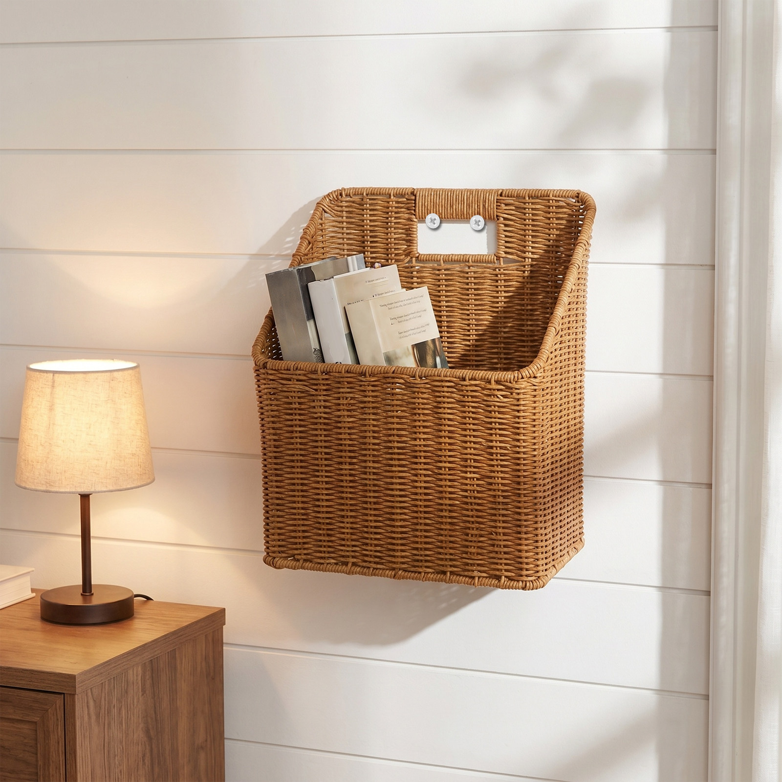 Cesta de Pared Tejida de Imita - Magazine Holder Rack reseña y precio